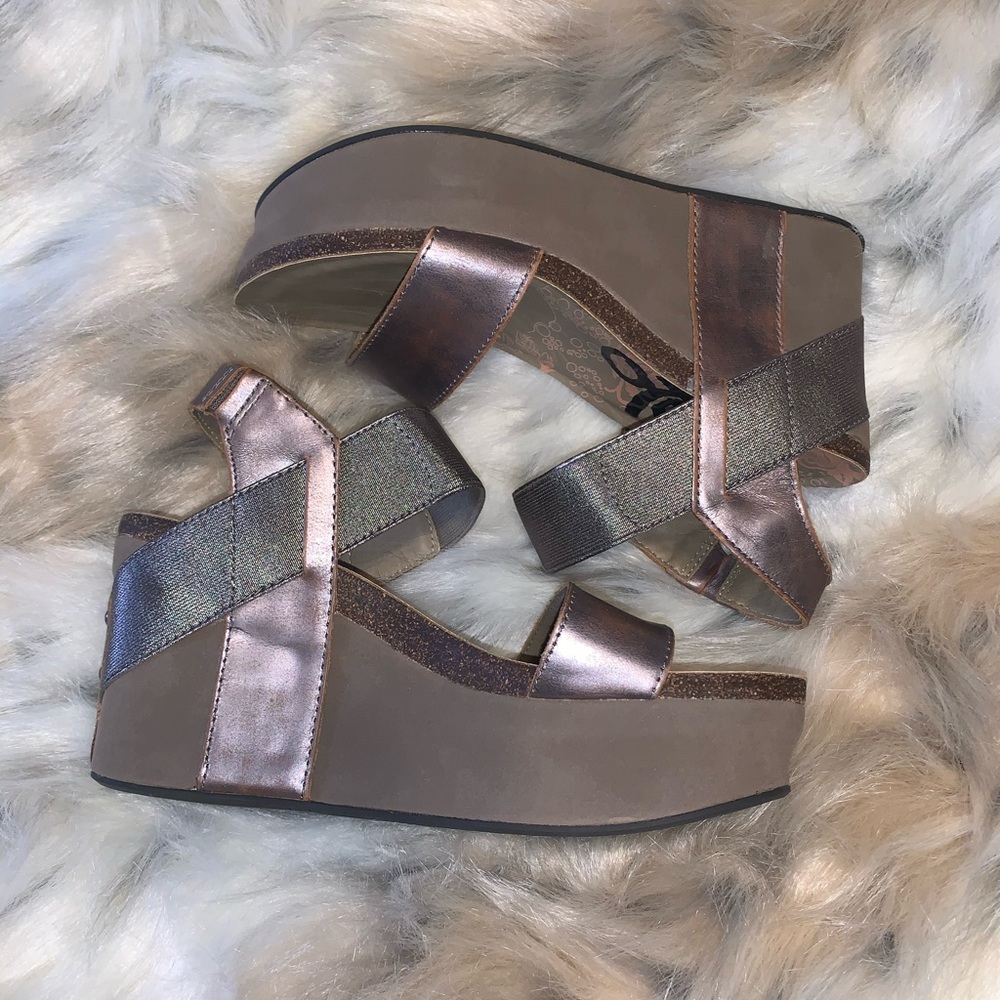 OTBT Bushnell Leather Platform Wedges